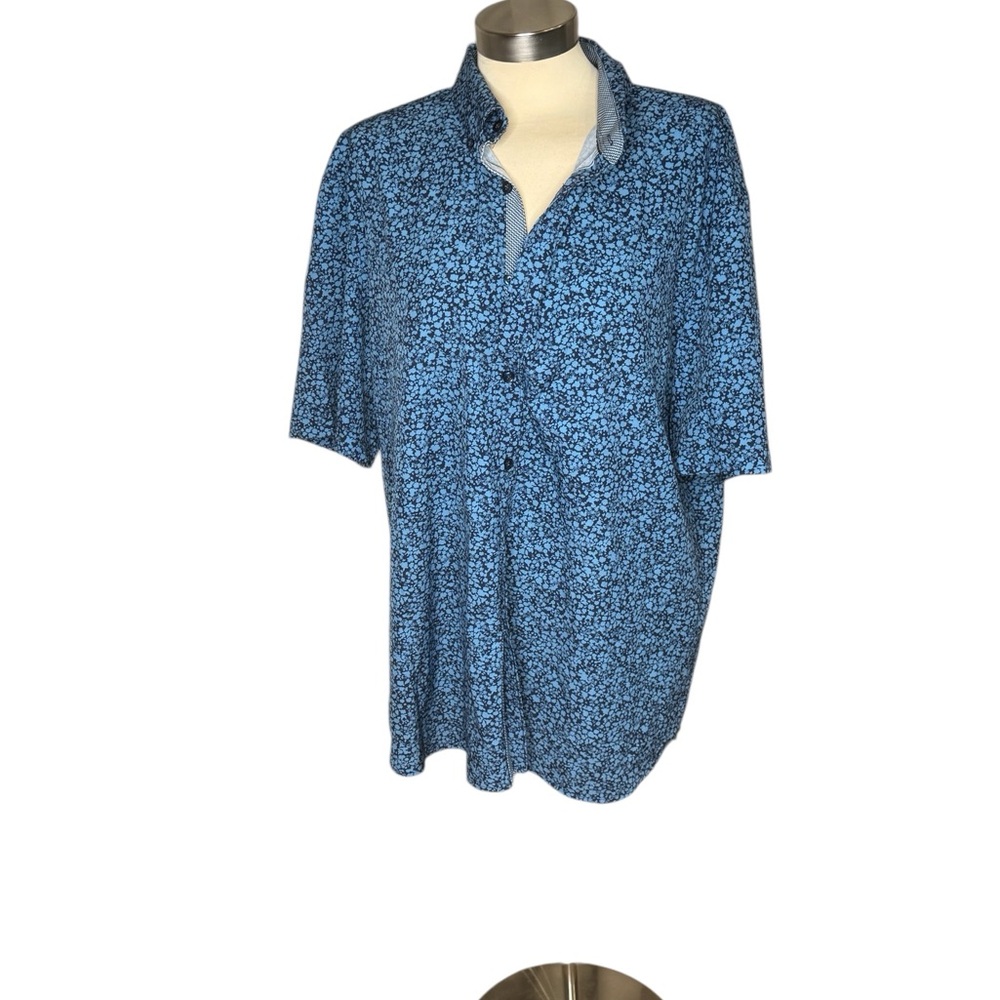 NWOT Men's Blue Floral Shirt